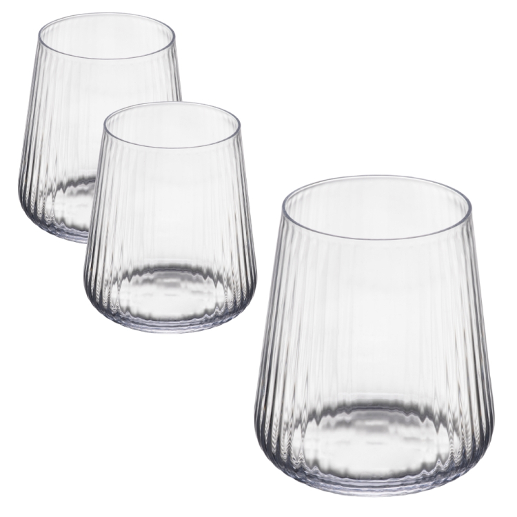 Komplet szklanek ROSSO 480ml 3 sztuki